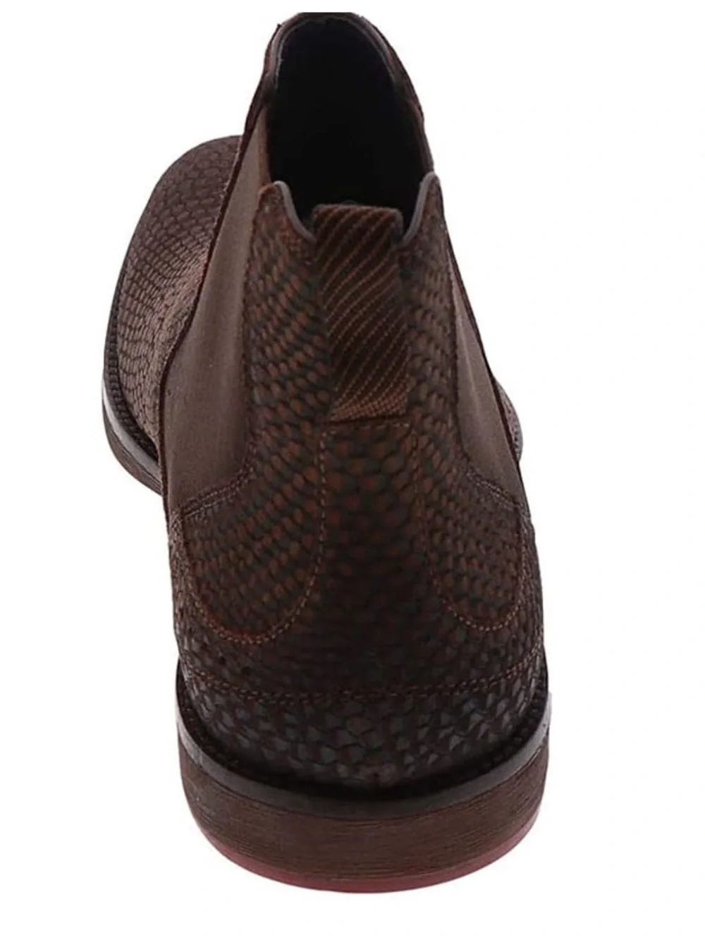Stacy Adams Kayden Python Print Suede Brown Chelsea Boot Sz 11 BNWB